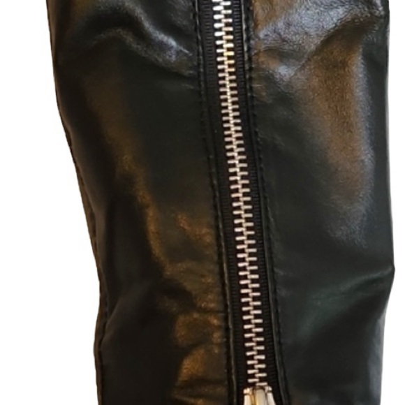 Sam Edelman Black Leather Military Field Jacket - Picture 9 of 11